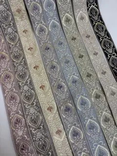 インド刺繍リボン2m ８色セット