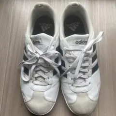 adidas ホワイト ネイビー スニーカー 24.0cm