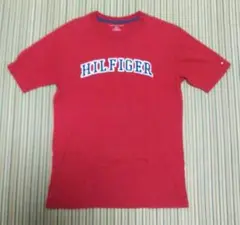 トミー　レッド　赤　ロゴ　刺繍　Tシャツ　12-14　キッズ　１５０　１６０