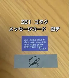 ゼベワン ZB1 ソウルコン メッセージカード 銀テ落下物　ゴヌク