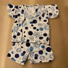 水玉模様 甚平　男の子　80センチ