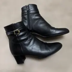 Dianaダイアナレザー ブラックブーツ23.5ジッパー付
