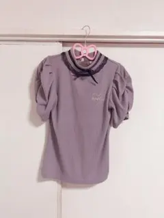 半袖 地雷系 トップス 黒 紫