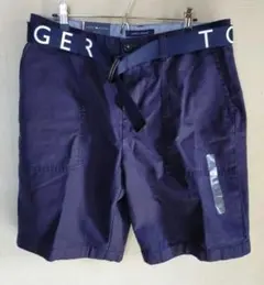 Men's　TOMMY HILFIGER　ハーフパンツ　ベルト付き　紺