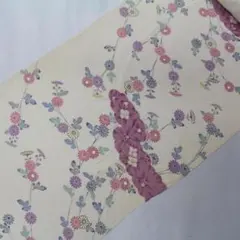 [理由有][日本製]京友仙　小紋　空絞り入(反物/未仕立て/白地)1033のサムネイル