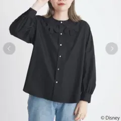 美品　I AM I INFACT ミッキーマウス手袋襟　ブラウス　ブラックのサムネイル