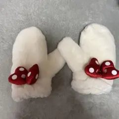 【美品】ミニーちゃん 手袋 ミトン