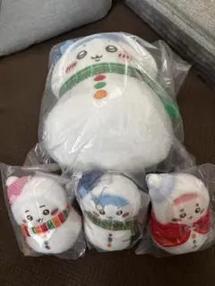 ちいかわ　雪だるまのぬいぐるみセットのサムネイル