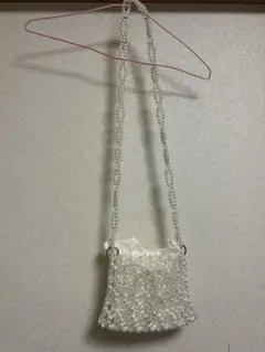 パールビーズショルダーバッグ ホワイト