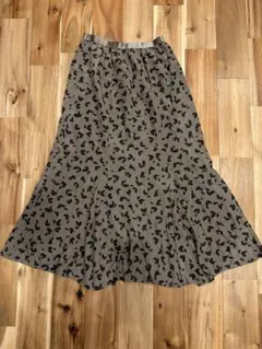 IENA ニュアンスレオパードフレアスカート　38