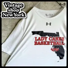 USA輸入　ビッグシルエット　白Tシャツ　ホワイト　アンダーアーマー　スポーツ