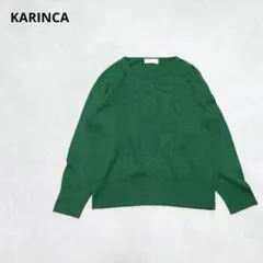 F5-3091　ニット　クルーネック　ゆったり　薄手　春　M【KARINCA】