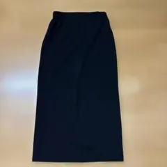 黒リブ編みスリットタイトスカート　Mサイズ