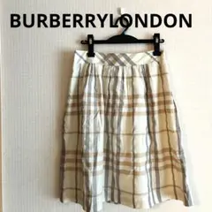 美品✨BURBERRY LONDON バーバリー 巻きスカート ノバチェック ☆BURBERRY LONDON☆ノバチェック 巻きスカートアシメントリー36