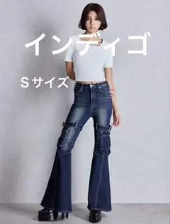 GYDA ハイウエスト フレアデニムパンツ　Ｓサイズ　日曜日まで値下げ