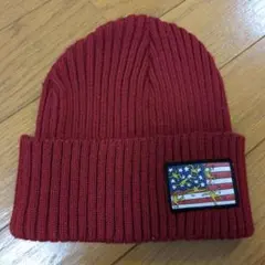 ニューエラ キース・ヘリング 赤 ニット帽