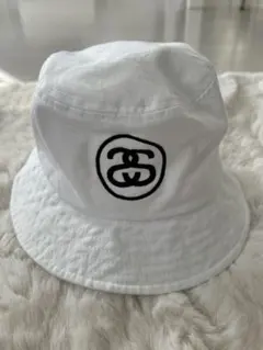stussy バケットハット 刺繍ロゴ付き