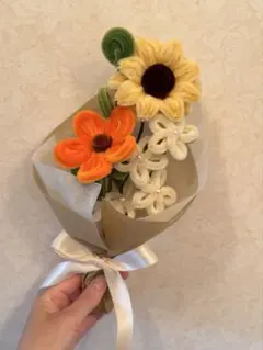 モールフラワー チャイラテ shop 枯れないお花 元気オレンジ 韓国花束