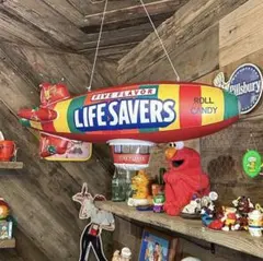 新品 未使用 「LIFE SAVERS」エアーシップ 飛行船 バルーン 吊り下げ