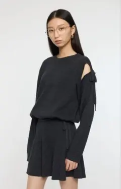 マウジー　TIED RIBBON セーター & ミニスカート　moussy ⑤