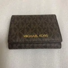 MICHAEL KORS マイケルコース PVCモノグラム3つ折り財布 ブラウン