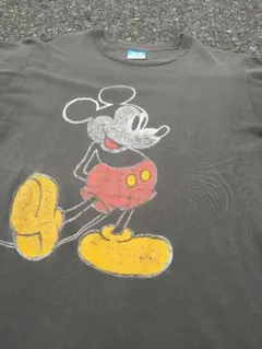 Disneyビンテージ80s90sミッキーマウスTシャツ黒Mickeyブラック
