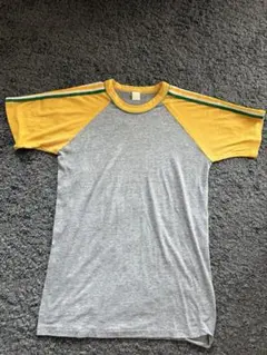 ビンテージTシャツ ラグランTシャツ グレー イエローのサムネイル