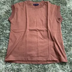 AMERICAN HOLICノースリーブTシャツ Ｕネックキャメル Fサイズ