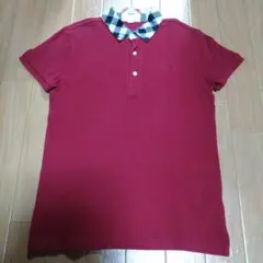 BURBERRY 赤 ポロシャツ 10Y 140cm