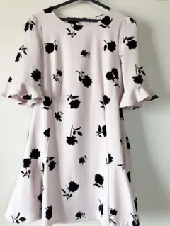 dazllin フロッキープリント Aライン ワンピース