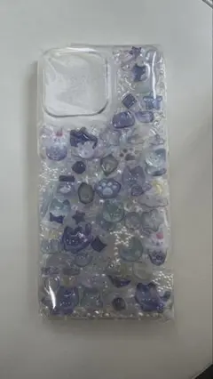 【iPhone15 Pro Max】ボンボンドロップシール♡ゆめかわレジンケース
