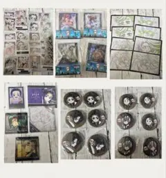 チェキ くじ ダイニング 鬼滅の刃 無限城 胡蝶しのぶ 童磨 カード 缶バッジ