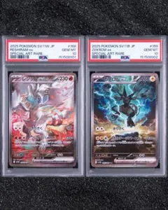 PSA10 連番】レシラム ゼクロム SR ブラックボルト ホワイトフレア