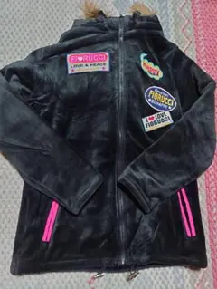 ファー付き 黒アウター