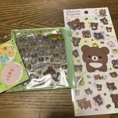 リラックマ デコパーツシール、2枚セットのサムネイル