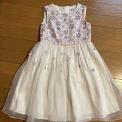 新品 組曲キッズ ワンピース 110 ドレス マーガレット 青系 6373