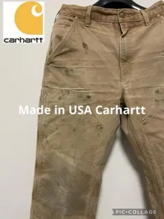 【雰囲気抜群】　USA製　カーハート　ダブルニーペインターパンツ　w32