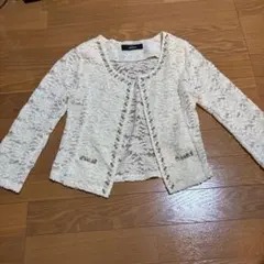 アイボリー レースカーディガン 長袖