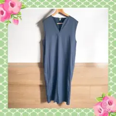 オンワード樫山　ノースリーブワンピー　　　サイズＬ　ダークグレー