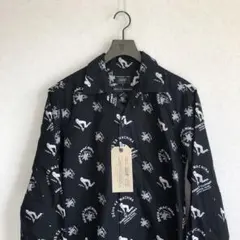 デウスエクスマキナ ADDICT CLOTHES   オープンカラーシャツ　黒のサムネイル