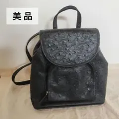 黒合成革リュック【未使用に近い】