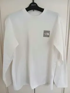 ①【極美品】ノースフェイス ロンT　Sサイズ グレーロゴ NT12261