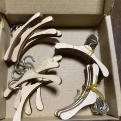 未使用　人形　リカちゃん　ハンガー 木製 　ドール服ハンガー 7.5cm 20本