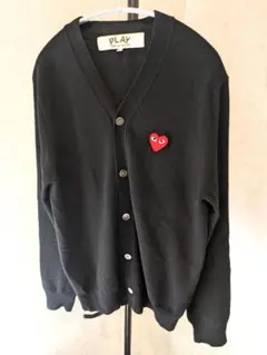 プレイ コムデギャルソン★ブラック カーディガン ハート刺繍★美品
