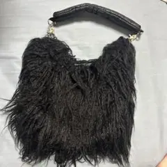 Musubore ショルダーバッグ ファー ブラック
