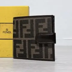 【極美品】FENDI フェンディ ズッカ柄 キャンバス ロゴ 2つ折り財布 FFのサムネイル