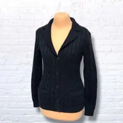 ラルフローレン ショールカラー ニット カーディガン ブラック　NO3630