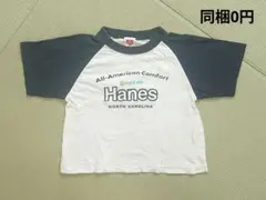 Hanes ヘインズ 白 紺 半袖 パジャマ Tシャツ 100サイズ