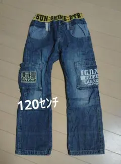 デニムパンツ　120 長ズボン　ウエストゴム　キッズ