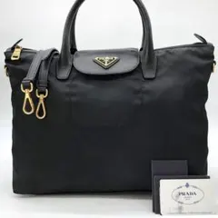 ✨美品・ギャランティ付✨プラダ トートバッグ 2way 三角ロゴ ナイロン 黒